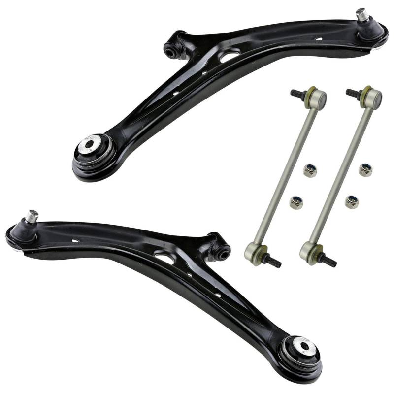 2x Querlenker 2x Koppelstange Vorderachse links rechts für Fiesta VI für Mazda2 DE von AJS Parts