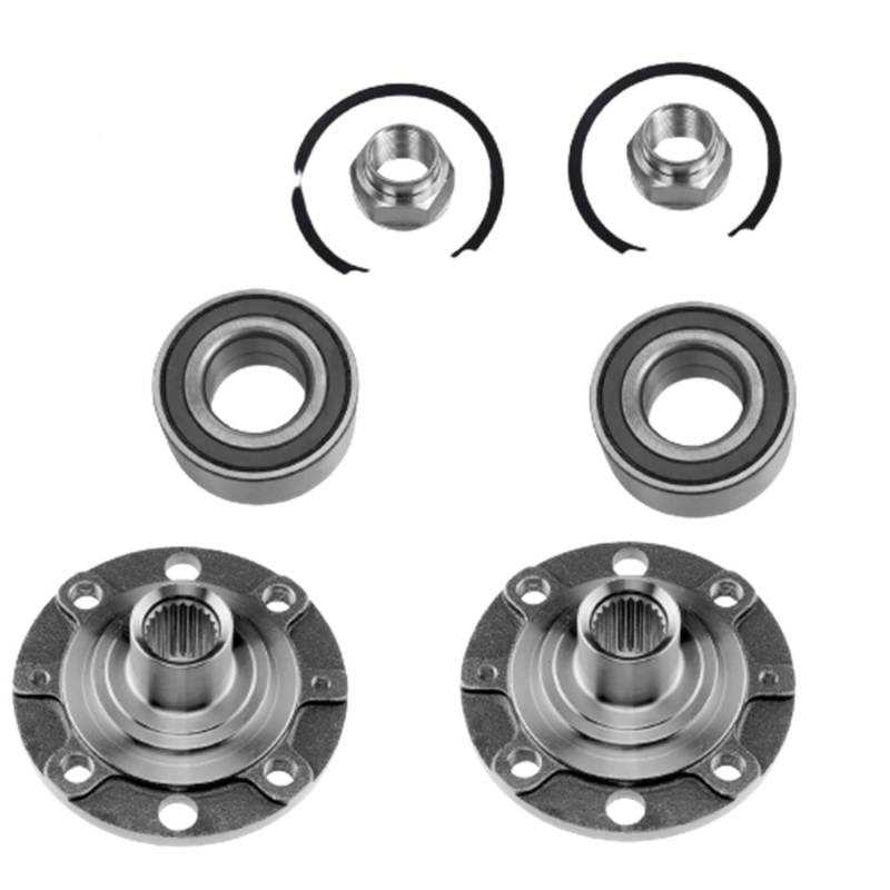 2x Radlager 2x Radnabe Vorderachse links rechts Lochkreis: 4x100 von AJS Parts