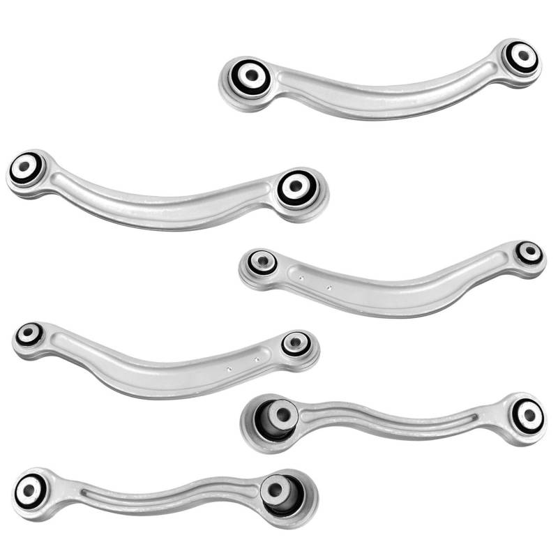 AJS Parts 6x Querlenker Rückseite links + rechts unten + oben, Länge: 265,0 mm, 343,0 mm, 370,0 mm, Universelle Passform, Schwarz, Control Arm, 6 Count, Fahrzeuglenker von AJS Parts