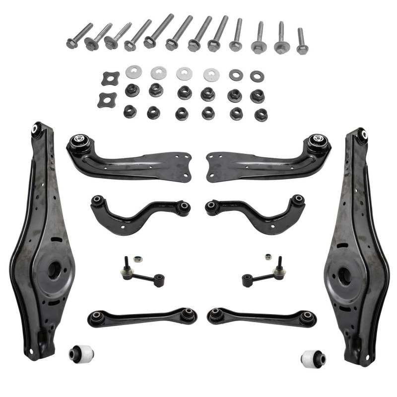 Querlenkersatz Fedraufnahme 12 Teile Hinterachse links rechts Schraubensatz von AJS Parts