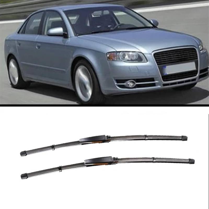 22"+22" Scheibenwischer, für Audi A4 B7 S4 RS4 2004-2008 Windscreen Wipers Silikon Wischblatt Auto Accessoire von AJVAAIAC