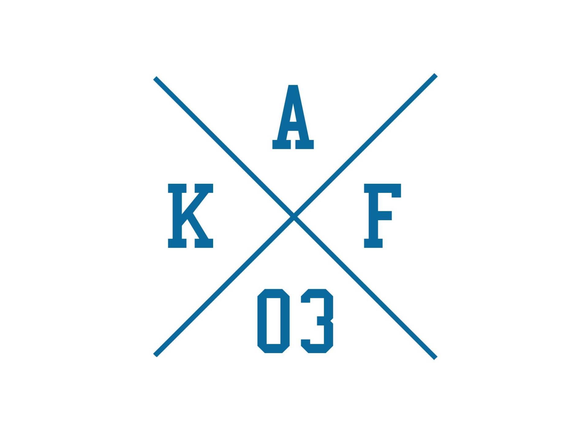 AKF Aufkleber - ""Kreuz AKF 03"" Folienplot Blau, mit Übertragungsfolie von AKF