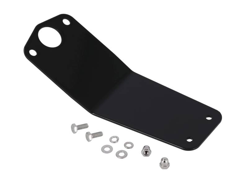 AKF Kennzeichenhalter Schwarz, aus Edelstahl, mit Befestigungsmaterial - Simson S50, S51, S70, KR51/2 Schwalbe, SR50, SR80 von AKF