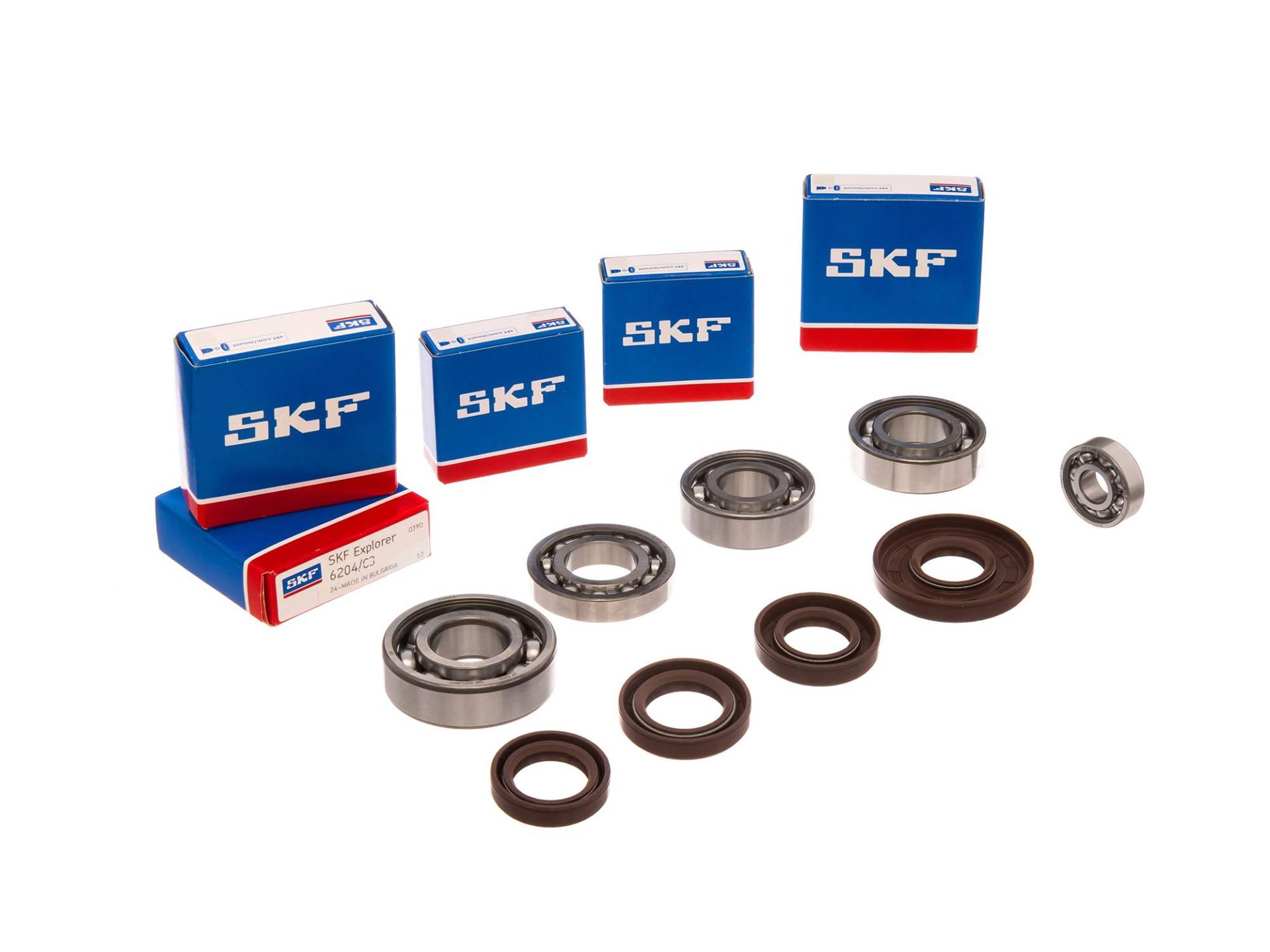 AKF Set: Kugellager und Wellendichtringe (braun) - für Simson S51, S70, S53, S83, KR51/2 Schwalbe, SR50, SR80 von AKF