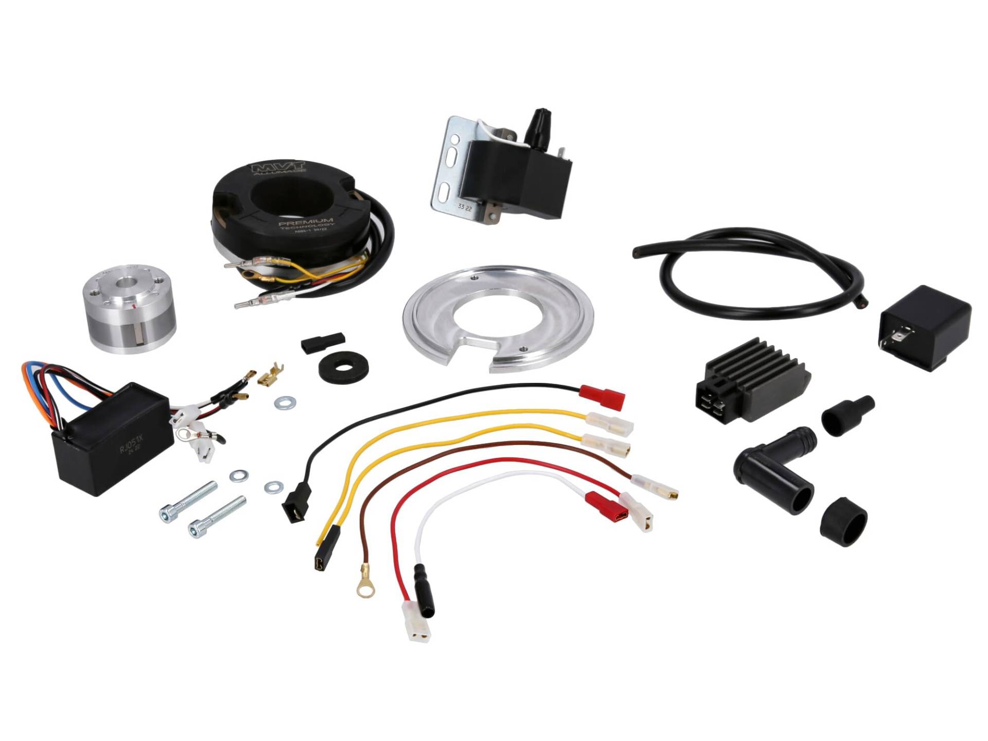 AKF Set: MVT Premium Innenrotor Zündanlage mit Licht für Simson S51, S53, S70, S83, S83, SR50, SR80, KR/51/2 von AKF