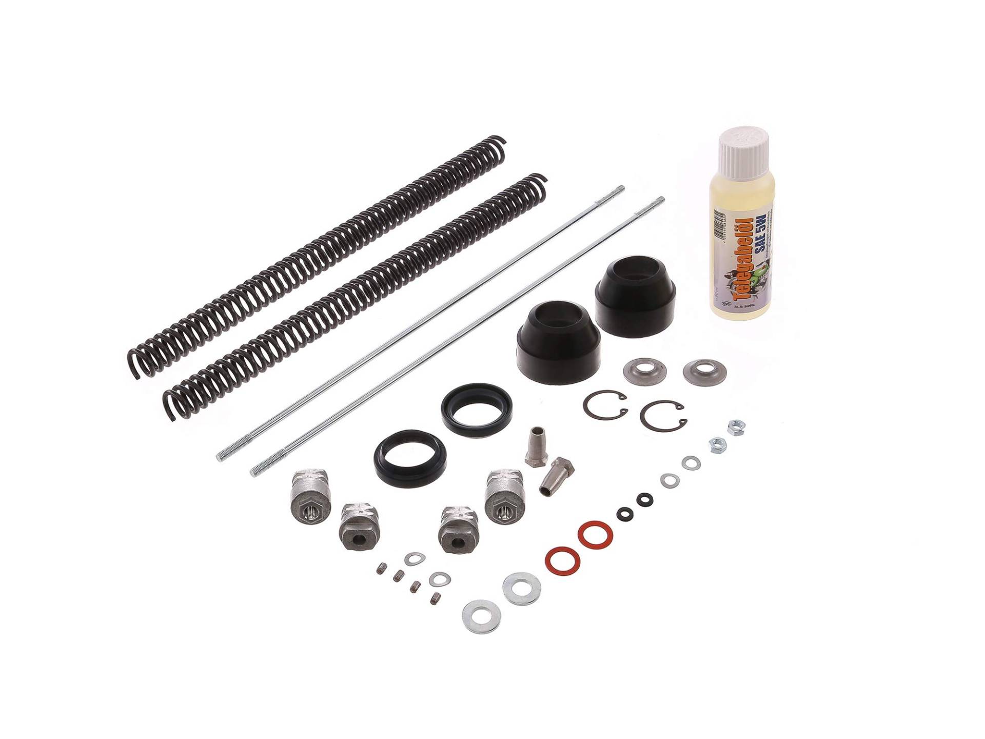 AKF Set: Telegabel Reparatur komplett, verstärkte Druckfeder 3,4mm - für Simson S50, S51, S53, S70, S83 von AKF