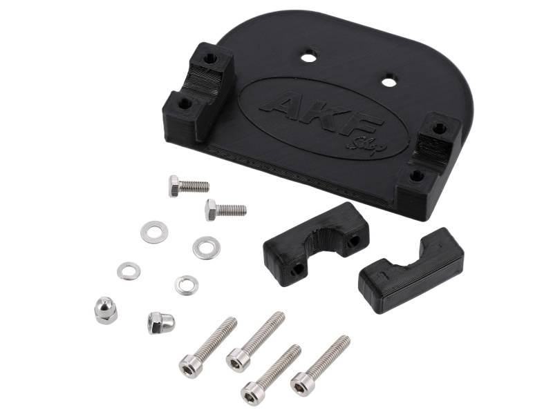 Kennzeichenhalter 3D-Druck, für Gepäckträger, Schwarz - für Simson KR51, SR4 von AKF