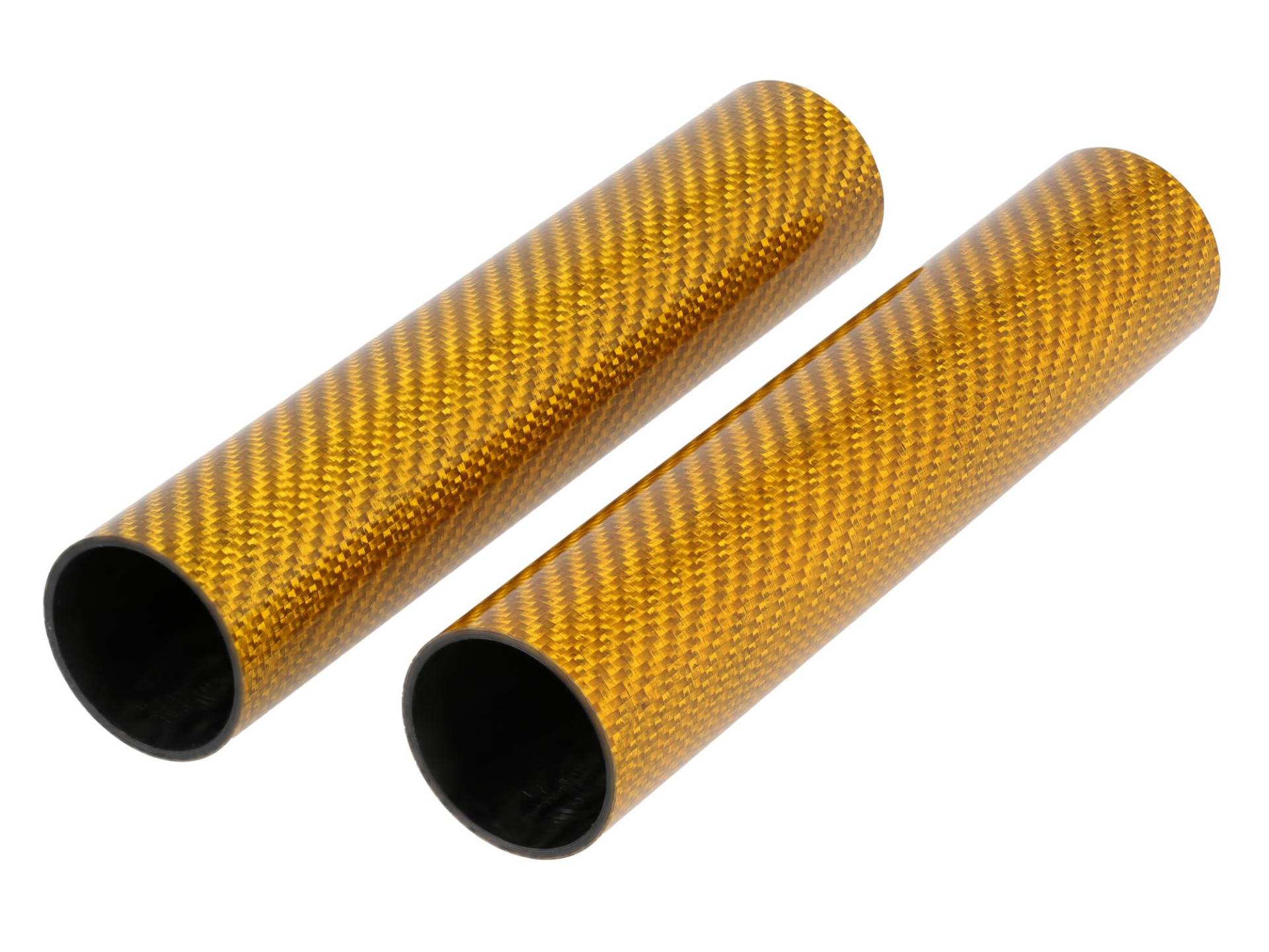 Set: 2x Cover für Telegabelholme, 165mm, Carbon - Gold von AKF