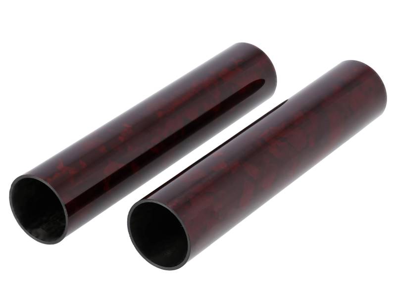 Set: 2x Cover für Telegabelholme, 165mm, Forged-Carbon - Rot von AKF