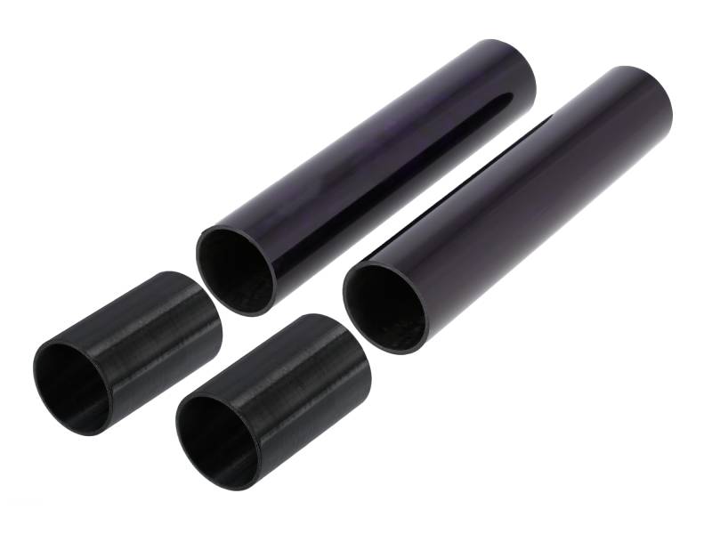 Set: 2x Cover für Telegabelholme + Verlängerung, Forged-Carbon - Violett - für Simson SR50, SR80 von AKF