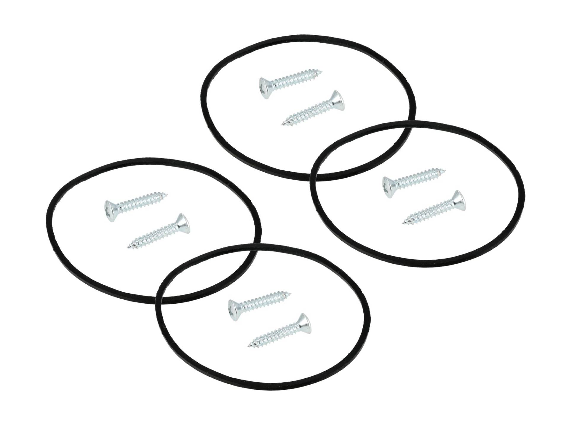 Set: 4x Dichtungsring für Blinker + Schrauben - für Simson S50, S51, S70, SR50, SR80, MZ ETZ, TS von AKF