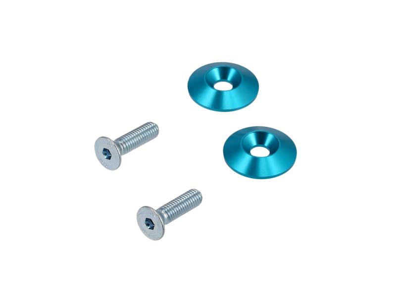 Set: CNC Gabelkappen/Senkscheiben Aluminium, Hellblau - für S51, S50, S70, S53, S83 von AKF