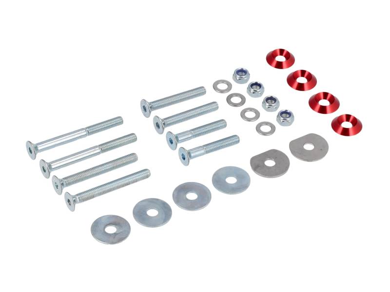 Set: CNC Senkscheiben 25mm für Stoßdämpfer/Federbein, Rot - für S51, S50, S70, S53, S83 von AKF