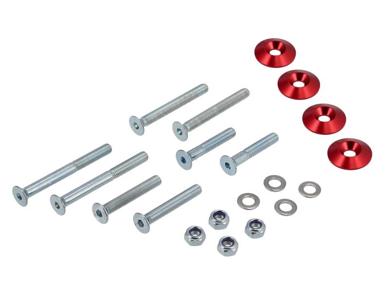 Set: CNC Senkscheiben für Stoßdämpfer/Federbein, Rot - für S51, S50, S70, S53, S83 von AKF