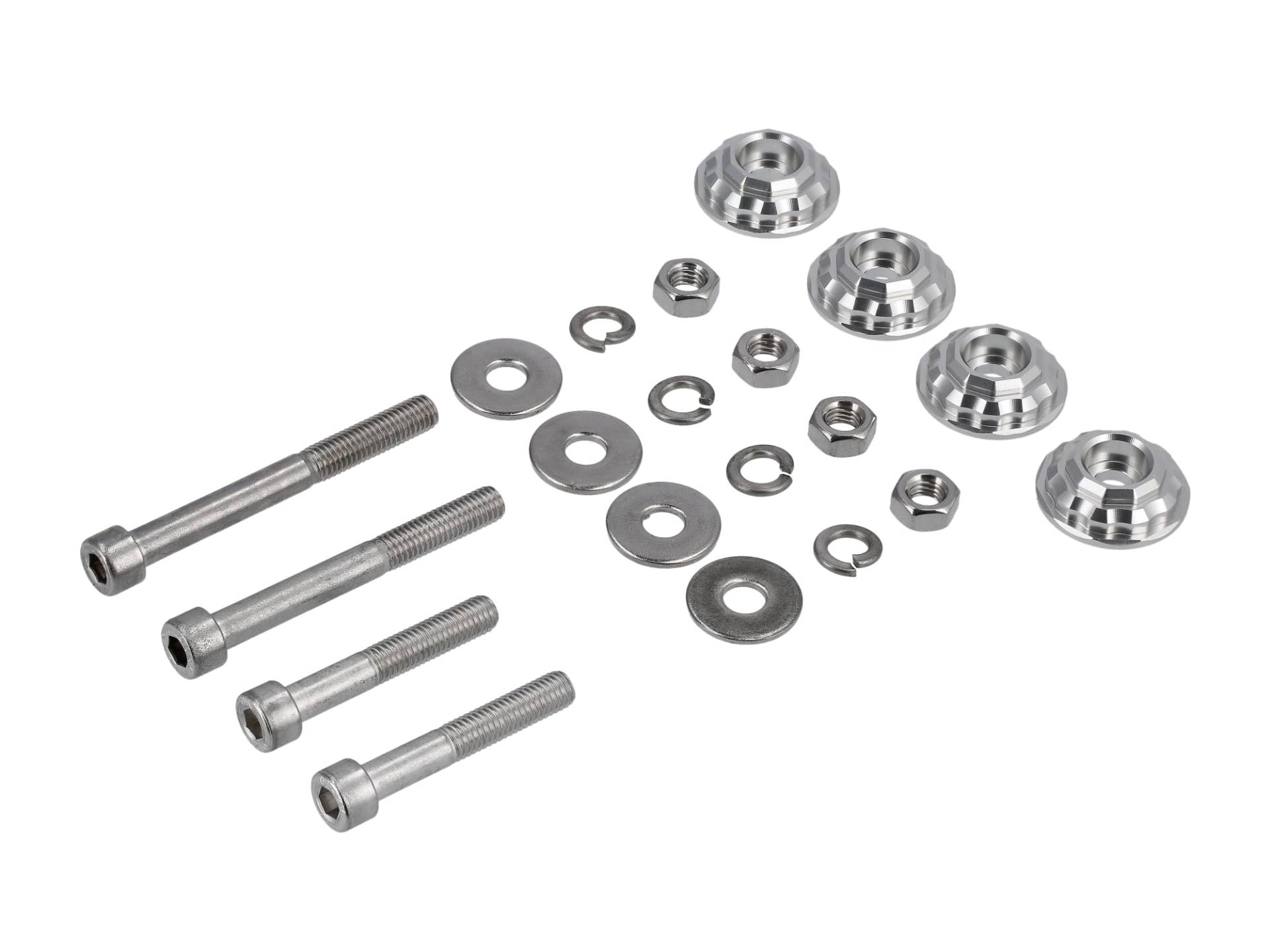 Set: CNC Unterlegscheibe 32mm für Stoßdämpfer/Federbein, Natur - für S51, S50, S70, S53, S83 von AKF