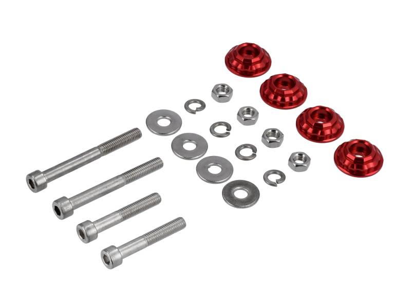 Set: CNC Unterlegscheibe 32mm für Stoßdämpfer/Federbein, Rot - für S51, S50, S70, S53, S83 von AKF