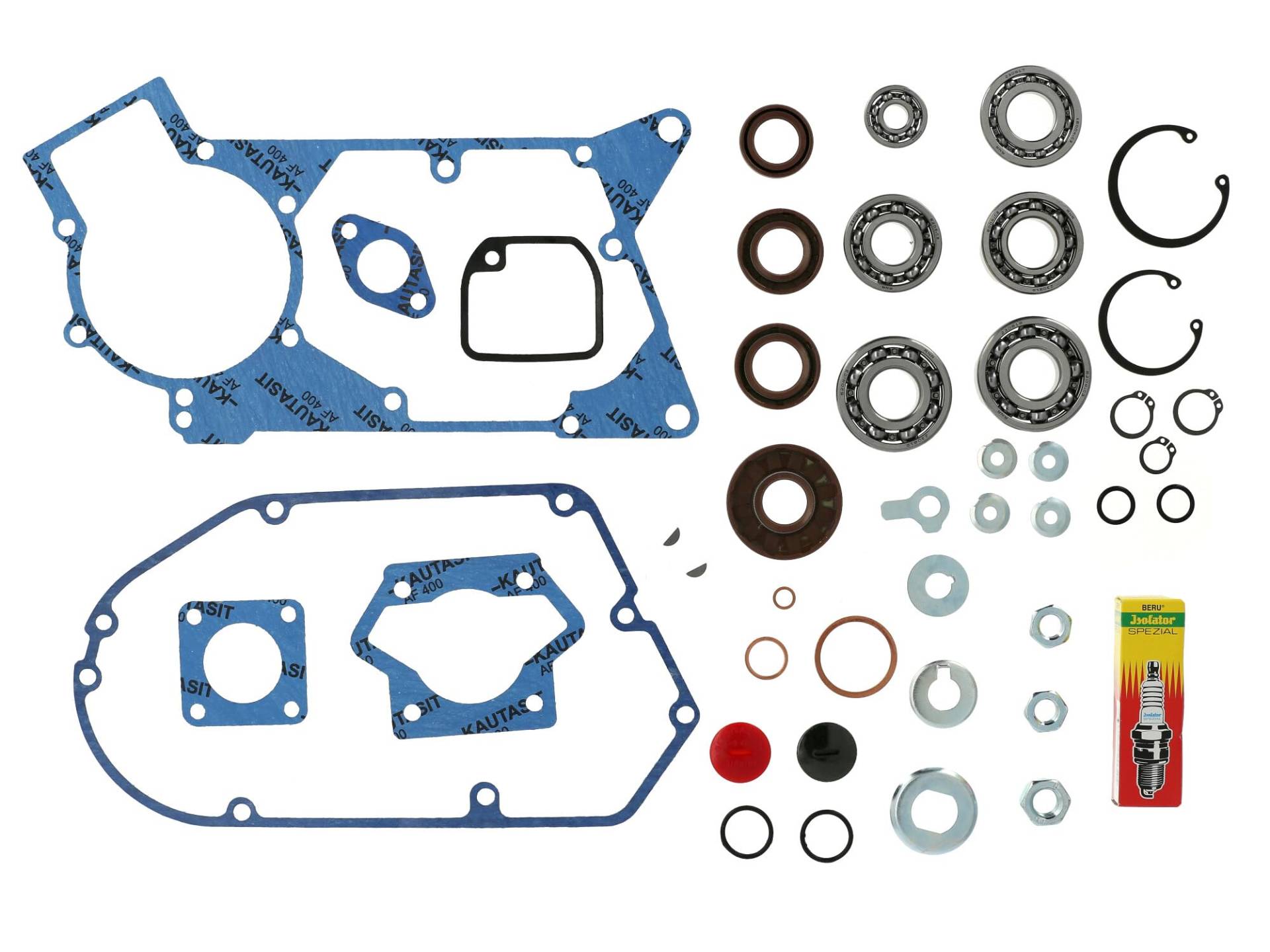 Set: Motorregenerierung mit Kautasit Dichtungen - für Simson S51, S70, S53, S83, KR51/2 Schwalbe, SR50, SR80, MS50, DUO 4/2 von AKF