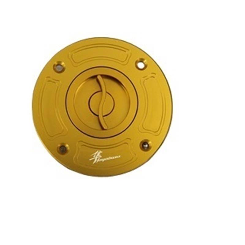 Benzin Tankdeckel Motorrad Schlüsselloser Kraftstofftank Geeignet Für GSXR1300 Hayabusa 1999-2007(Gold) von AKGIPP