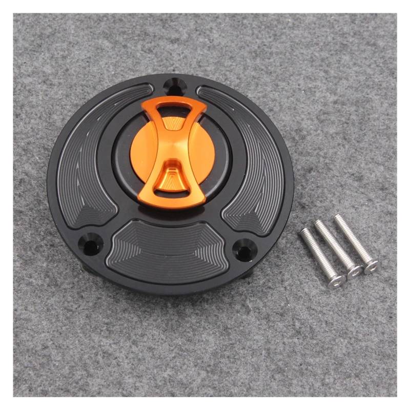 Benzin Tankdeckel Motorrad Schlüsselloser Kraftstofftank Geeignet Für Monster 900 1993–2002 Monster 937 2021(Orange) von AKGIPP