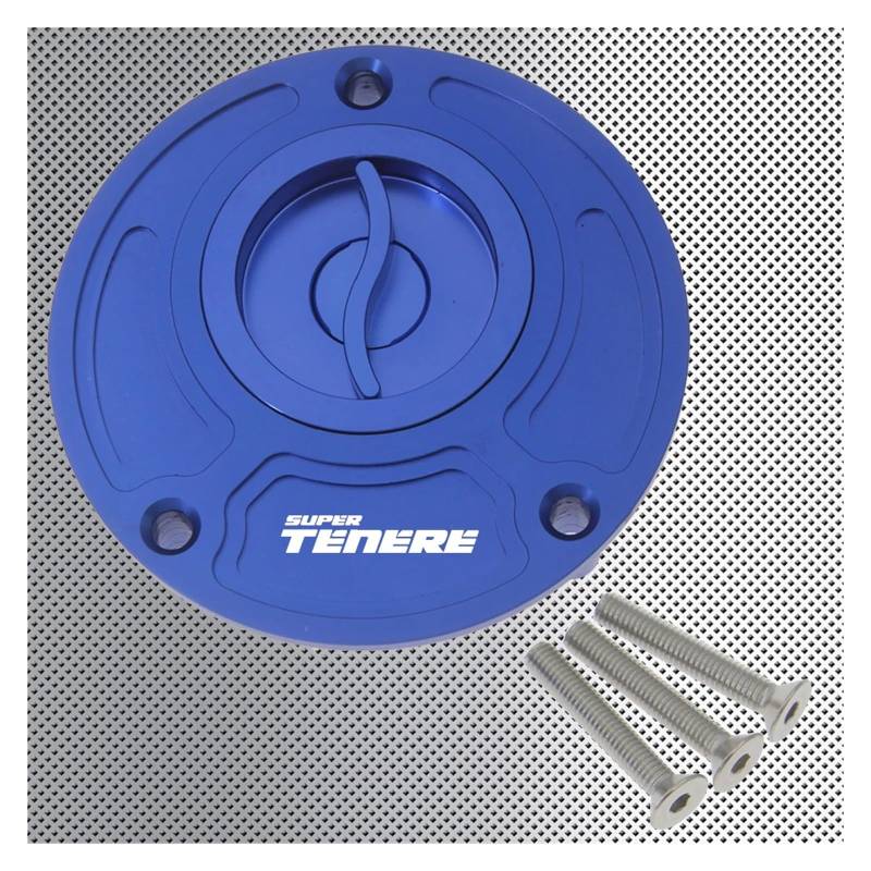 Benzin Tankdeckel Motorrad Tanken Ohne Schlüssel Geeignet Für SUPER TENERE/XT1200ZE 2012-2016(Blue a) von AKGIPP