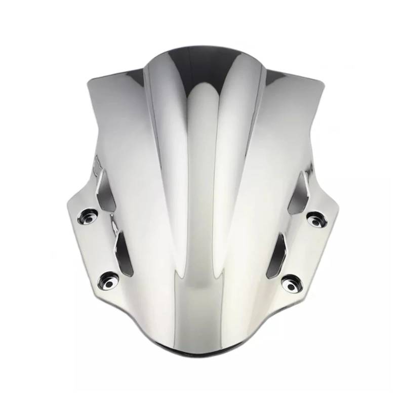 Motorrad Frontscheibe Windschutz Double Bubble Windschutzscheiben-Deflektor-Schutzschirm Geeignet Für GSX250R GSXR250 2017–2022(Silver) von AKGIPP