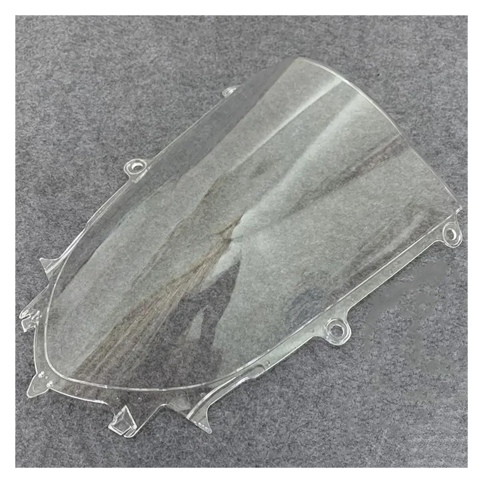 Motorrad Frontscheibe Windschutz Double Bubble Windschutzscheiben-Deflektor-Schutzschirm Geeignet Für YZF600 R6 2017–2023 R7 2021–2023(Clear) von AKGIPP