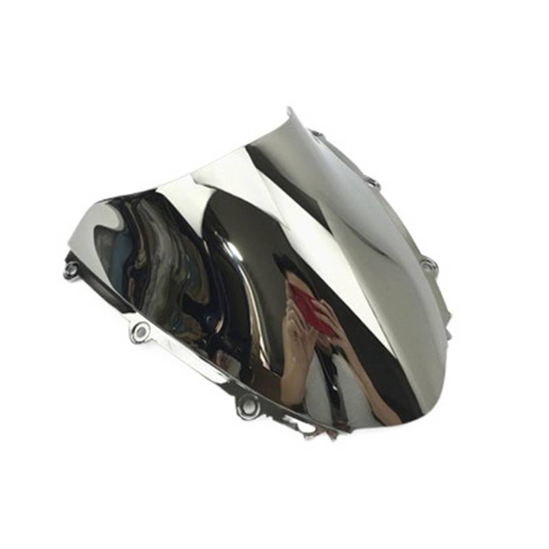 Motorrad Frontscheibe Windschutz Geeignet Für Windschutzscheiben-Bildschirm CBR 1000RR 2004–2007 Double Bubble-Teile(Chrom) von AKGIPP