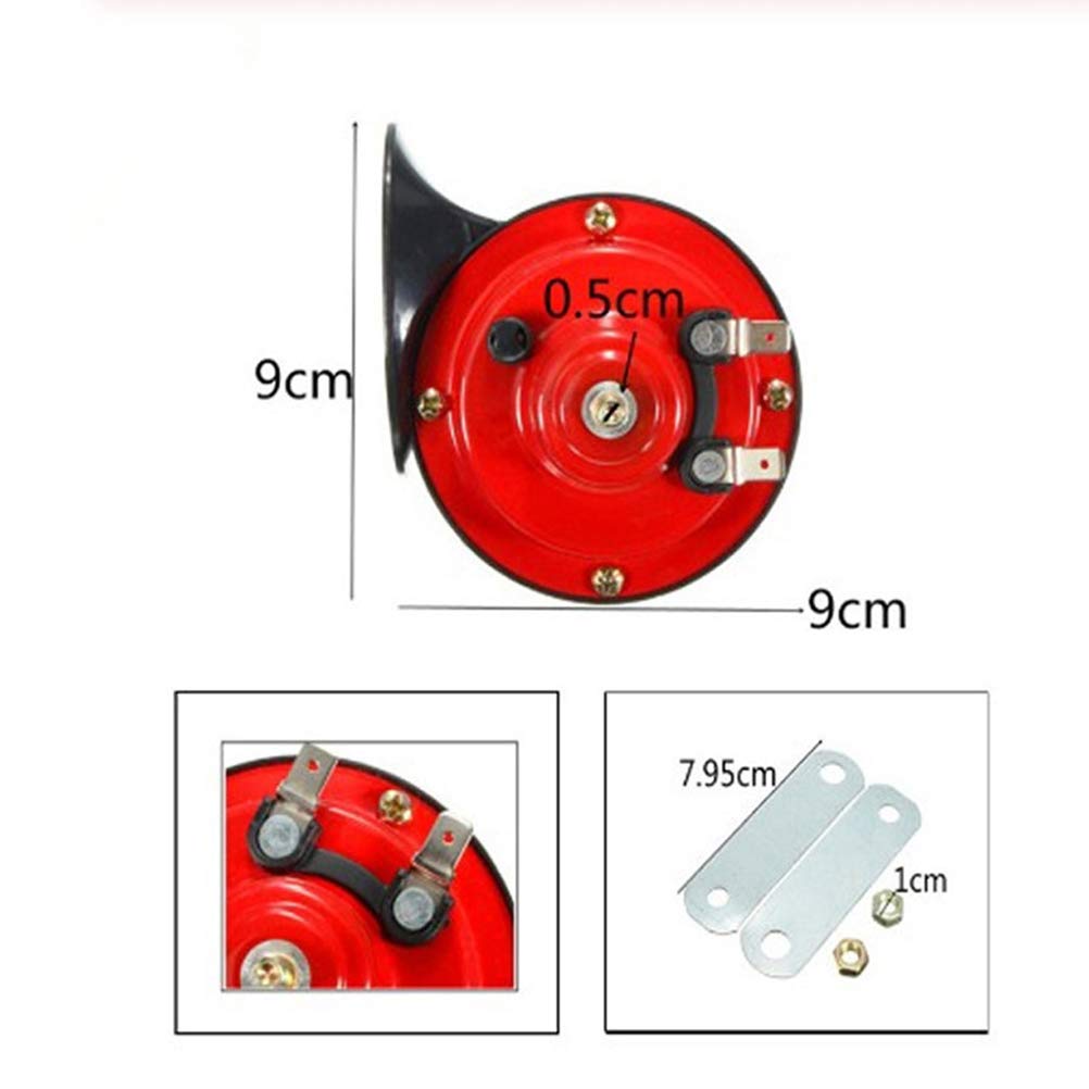 120-dB-Hupe für LKWs, Elektrische Hupe, Motorrad-Auto-Sound-Horn-Kit (Sortierte Farbe) von AKLOSIPY