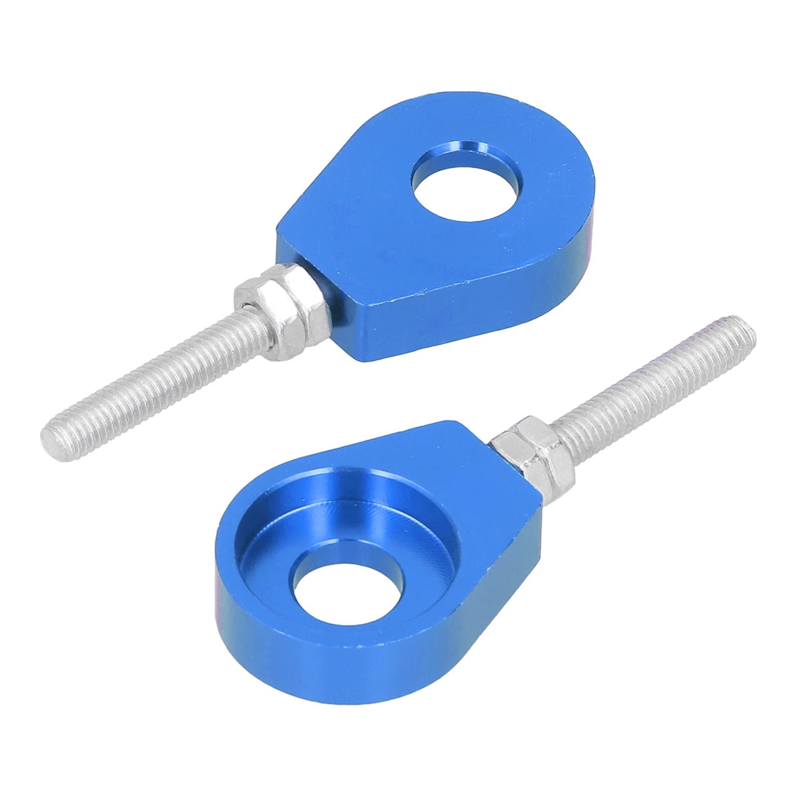 2 Stück 0,5 Zoll E-Aluminium-Kettenspanner-einsteller, Universell für Motorräder, Mountainbikes, 13 Mm Kettenachsspanner und -einsteller (BLUE) von AKLOSIPY