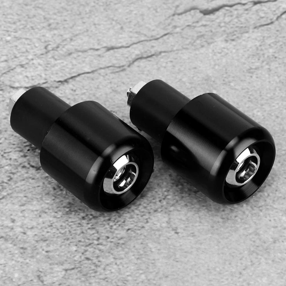 2 Stück Silberne Motorrad-Lenker-Endstopfen, Universelles Lenker-IPS-Zubehör mit 22 Mm Durchmesser für Motorrad-Modifikationen (BLACK) von AKLOSIPY