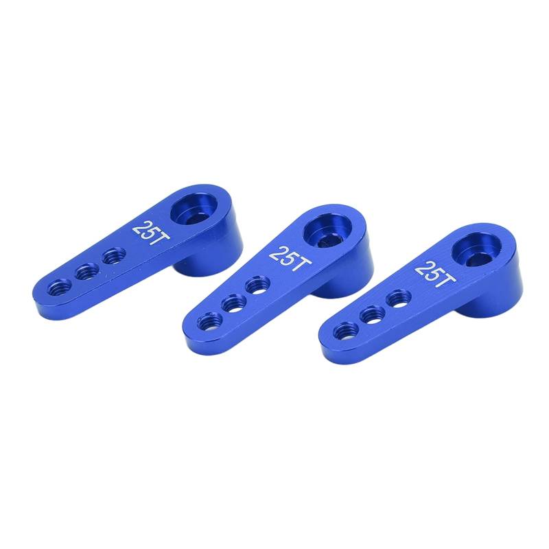 3er-Pack RC-Aluminium-25T-Servo-Ho-Metall-Stee-Arm-Set für 1/8 1/10 RC-Autos, Upgrade-Teile in der Farbe Weiß und Prec-Servo-Ho für Verbesserte Leistung (BLUE) von AKLOSIPY