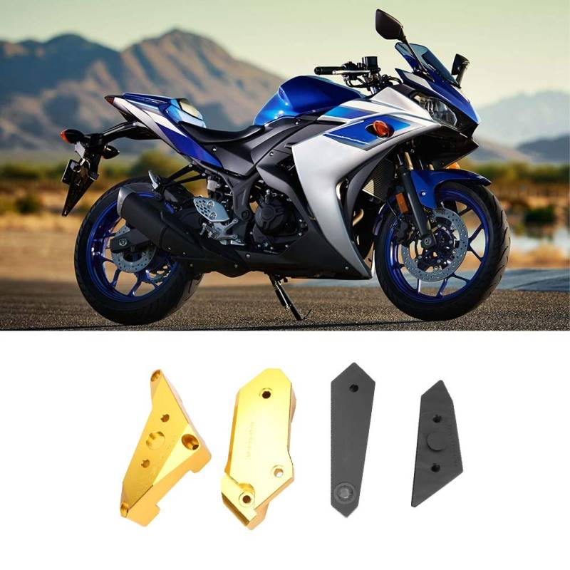 4 Stück Motorschutzschieber Cr Pad für YZF R3 2014–2017 in Farbe (GOLD) von AKLOSIPY