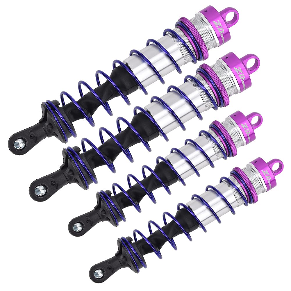 4-teiliges 1/8 RC-Car-Metallgehäuse und Hinterer Stoßdämpfersatz, Öldruckfarbe, RC-Car-Zubehör und Teile für RC-Fahrzeuge (PURPLE) von AKLOSIPY