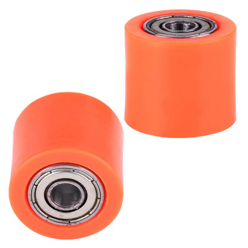 AKLOSIPY 8 Mm Universal-Kettenrolle, Kettenspannrolle für Motorrad, Fahrrad, Enduro und Sp-Kette, Sp-Riemenrad-System (ORANGE) von AKLOSIPY