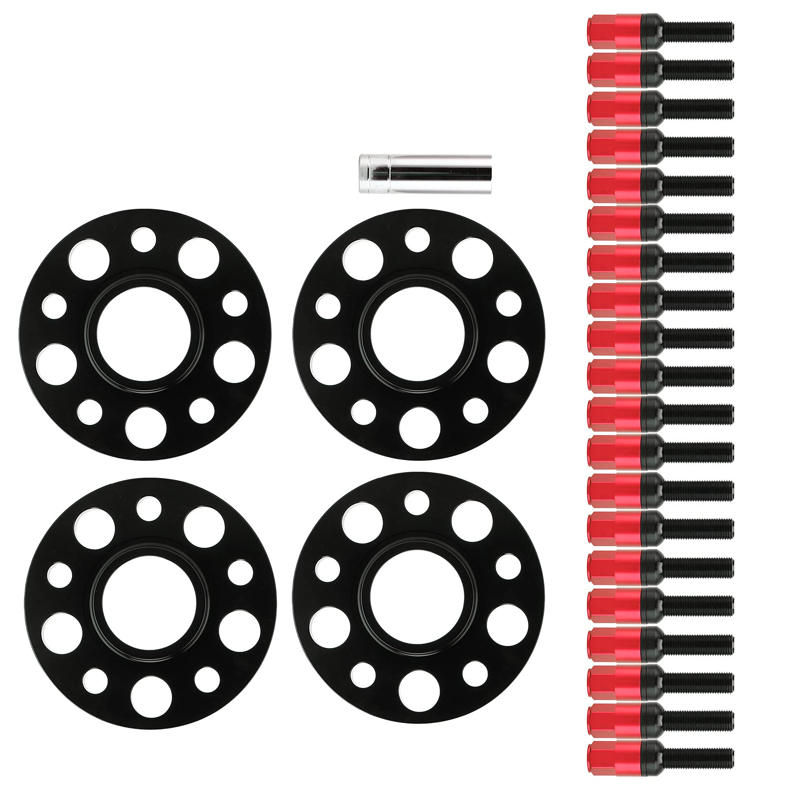 AKLOSIPY Autonabe Centric Wheel S Kit 5 Mm 20 Mm Ersatz für W203 C-Klasse C230 C240 ​​C320 C32 2002–2007 (Rot) von AKLOSIPY