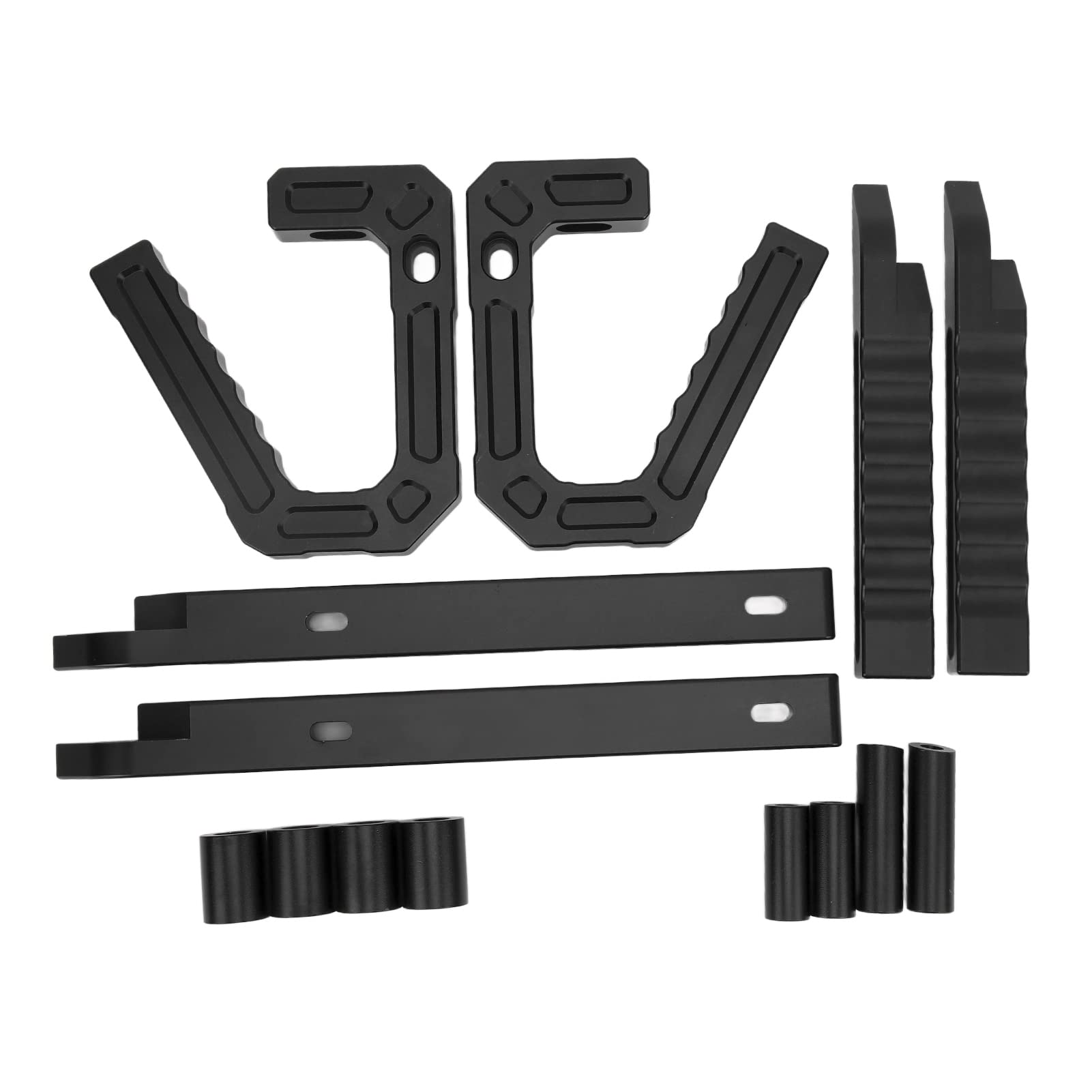 Aluminium-G-Griff-Set Vorne und Hinten für JK 2007–2018, Ersatz-Autozubehör mit Aluminium-G-Griffen für Vorne und Hinten. (Black) von AKLOSIPY