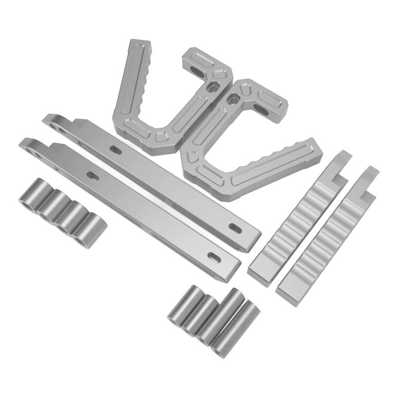 Aluminium-G-Griff-Set Vorne und Hinten für JK 2007–2018, Ersatz-Autozubehör mit Aluminium-G-Griffen für Vorne und Hinten. (Silver) von AKLOSIPY