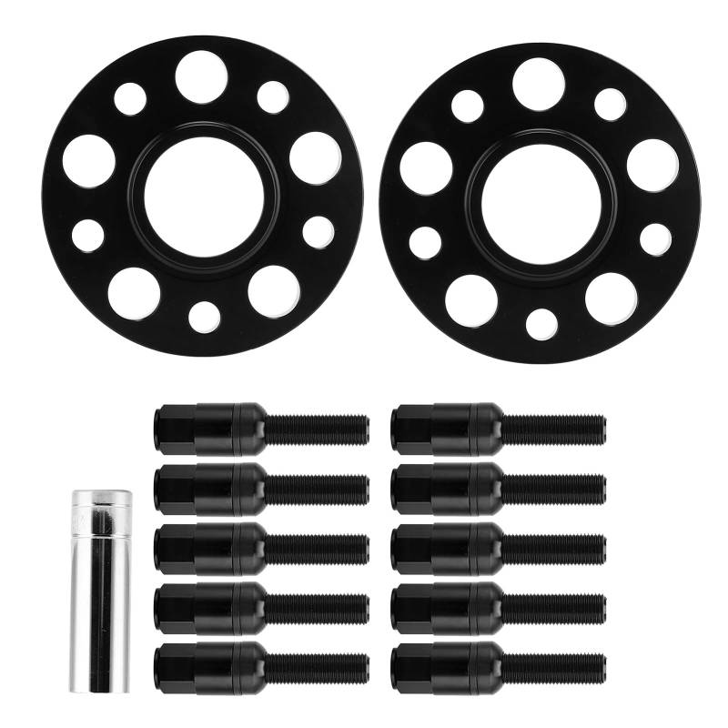 Auto-Radsp-Kit 5x112 mit 5-mm-Flansch für Serie F40 2019–2020, Verbessert Stabilität und Leistung (BLACK) von AKLOSIPY