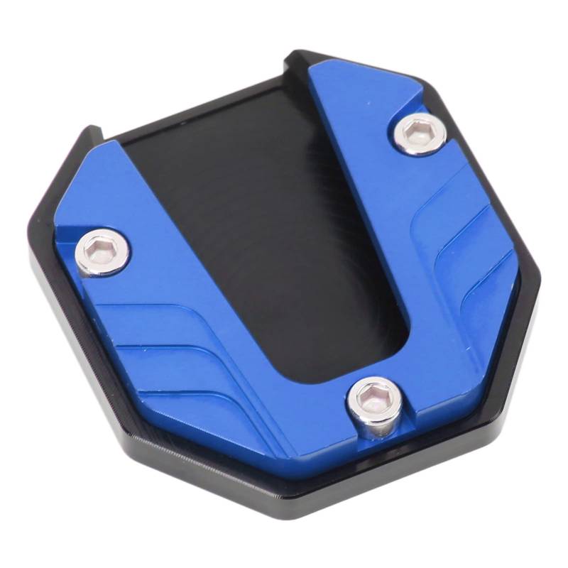 Motorrad-Seitenständer-Platten-Pad, Verlängerungsanschlussplatte, Hochfestes Ständer-Pad-Platten-Zubehör, Schwarz (Blue) von AKLOSIPY