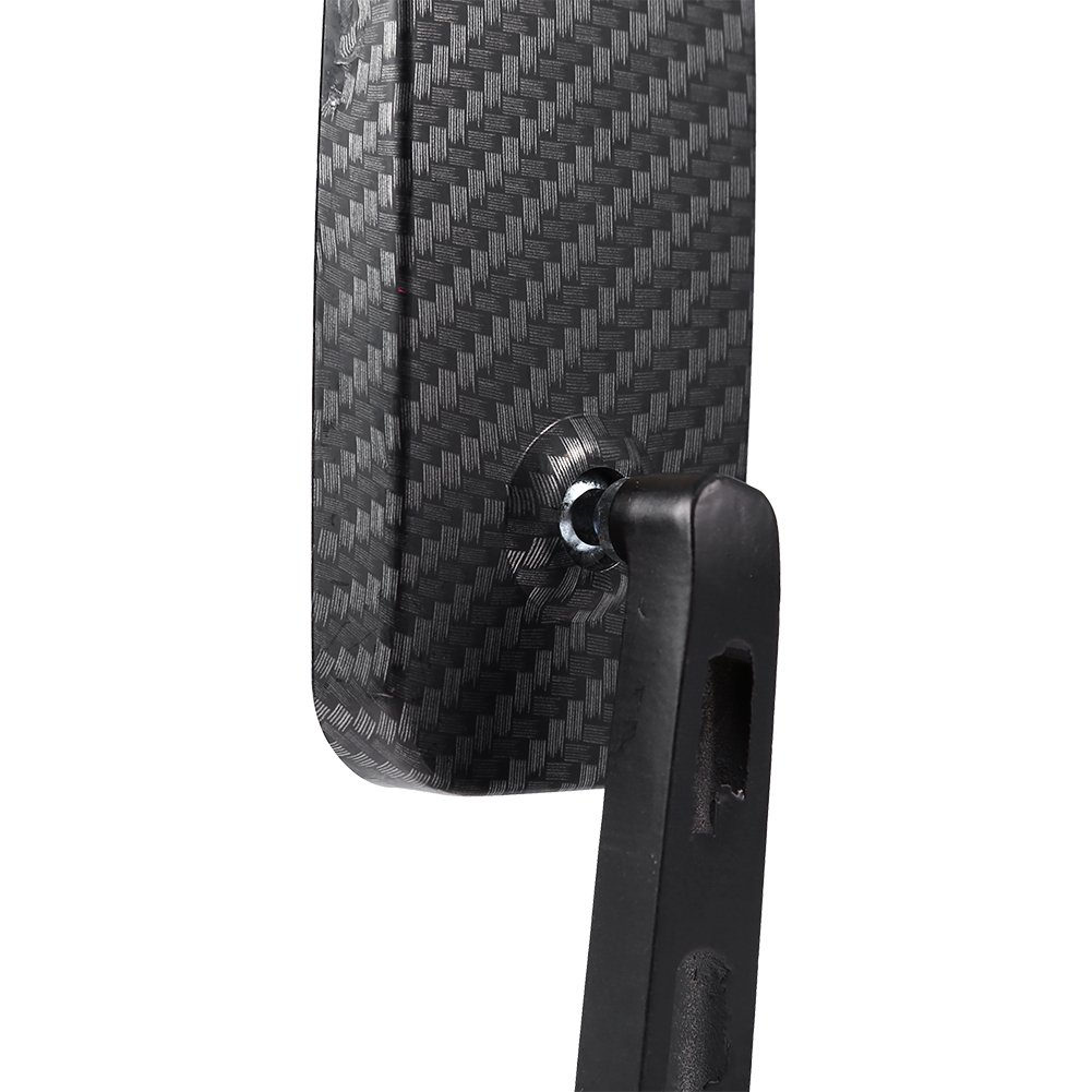 P Carbon Fiber Motorrad Fahrrad Rec Rückspiegel 8mm 0mm - Universal Motorrad Rückspiegel für Verbesserte Sicht & (Kohlefaser) von AKLOSIPY