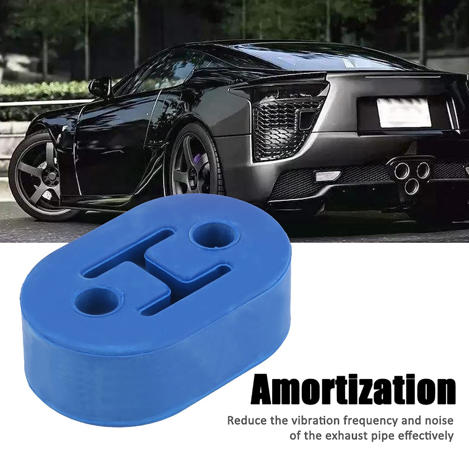 Rohr-2-Loch-Gummi-Montagehalterungen Sind Ein Isolator für das Car-System. Schwarzer Isolator für P-Anschluss und Keine Reduzierung (BLUE) von AKLOSIPY