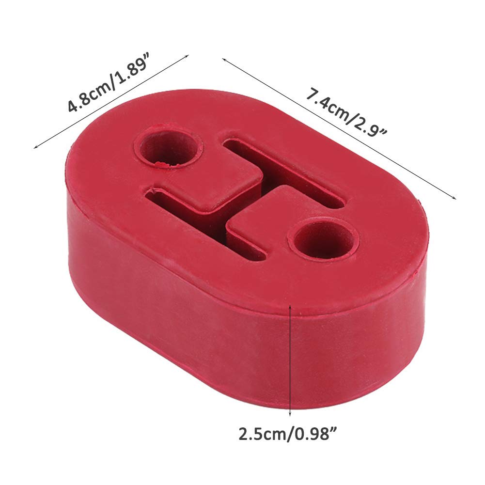 Rohr-2-Loch-Gummi-Montagehalterungen Sind Ein Isolator für das Car-System. Schwarzer Isolator für P-Anschluss und Keine Reduzierung (Rot) von AKLOSIPY