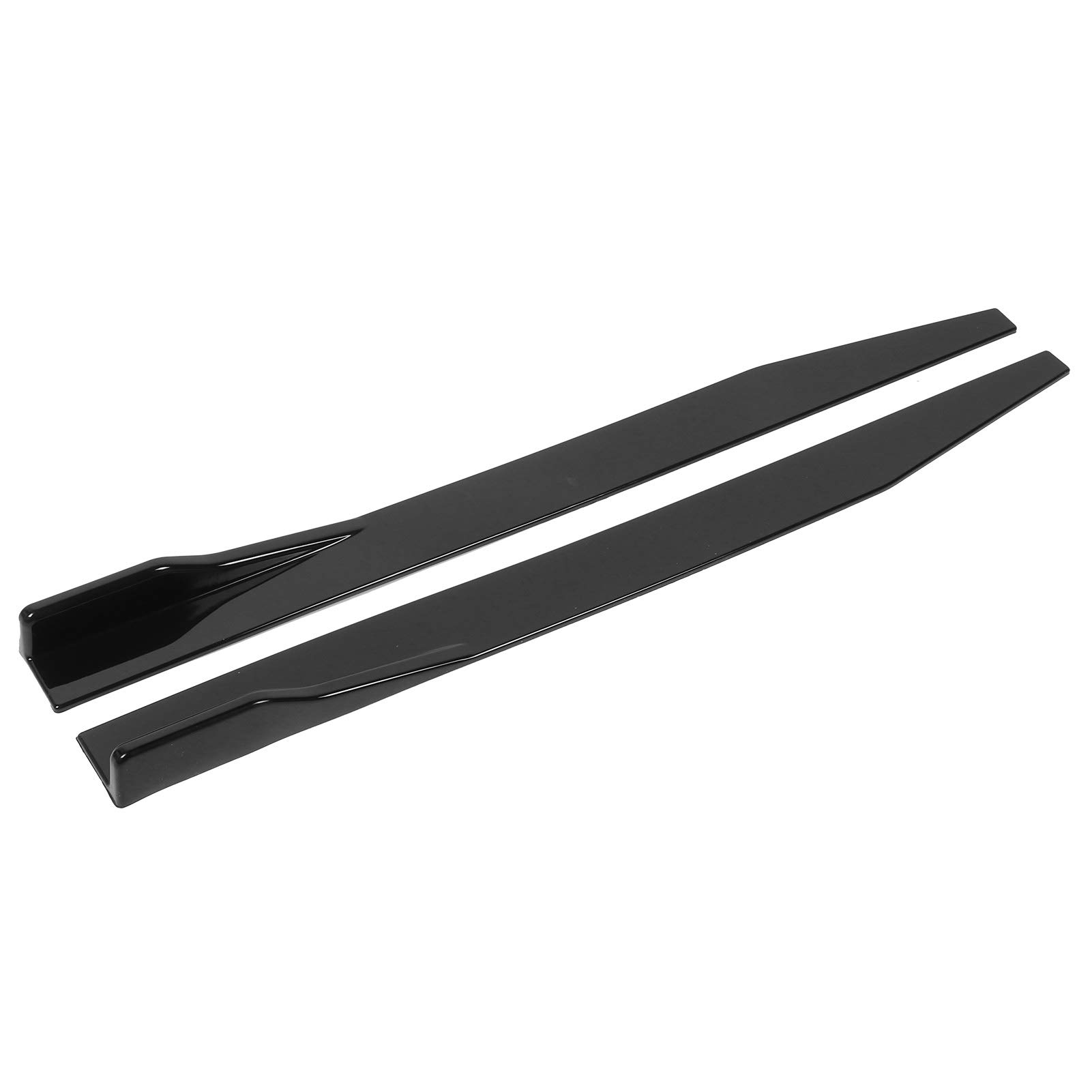 Universeller Auto-Seitenschweller-Splitter, Lippen-Winglet-Diffusor in Glänzendem Schwarz, 2 Stück, 20 Cm/47,2 Zoll, Einfach zu Installierende Rocker-Splitter mit Wing-SPO-Design von AKLOSIPY