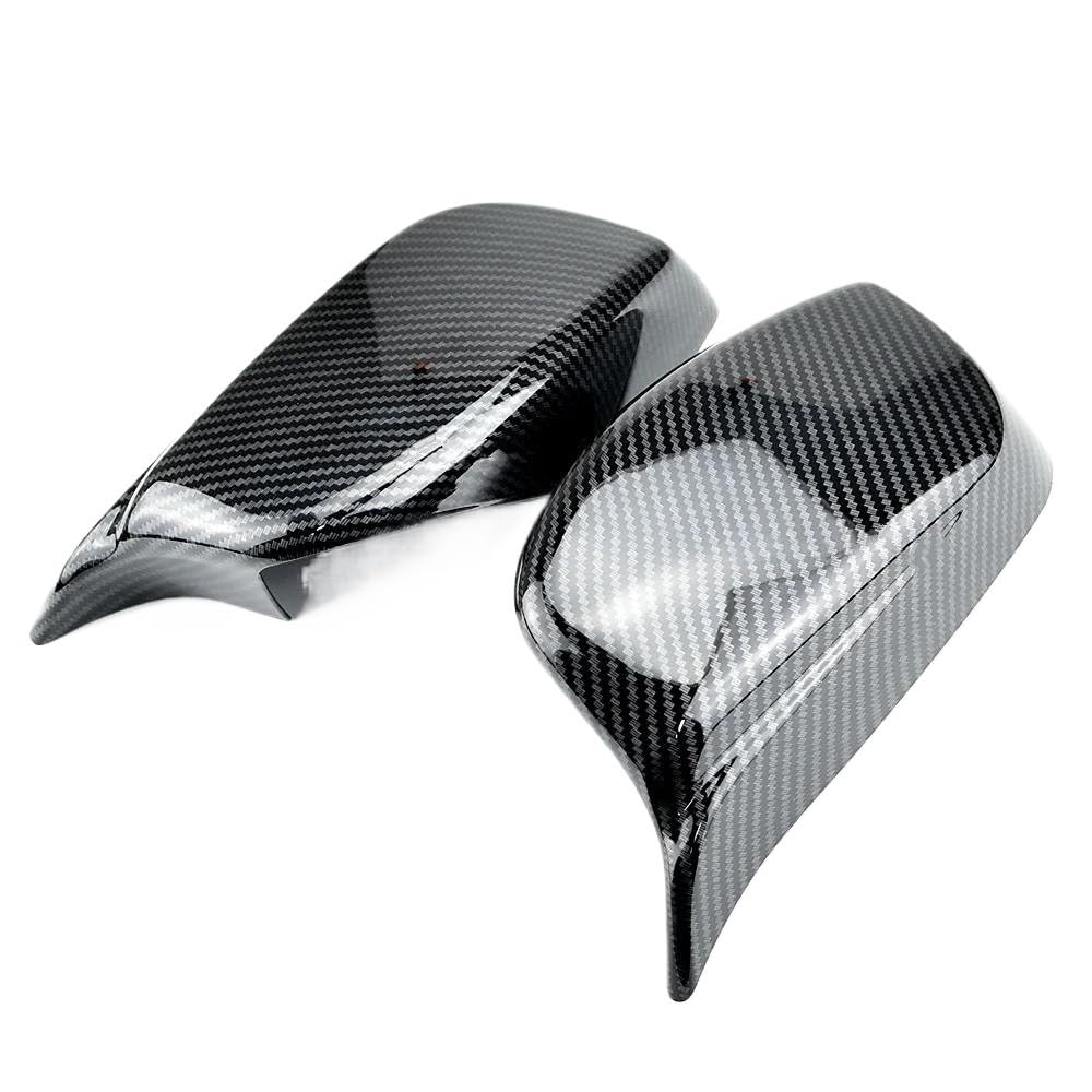 Auto Rückspiegel Kappe 2PCS Auto Rück Seite Spiegel Abdeckung Kappen Ersatz Seite Spiegel Abdeckung Kappen Für E60 E61 2003-2008 M Stil(Carbon fiber) von AKOUFALL