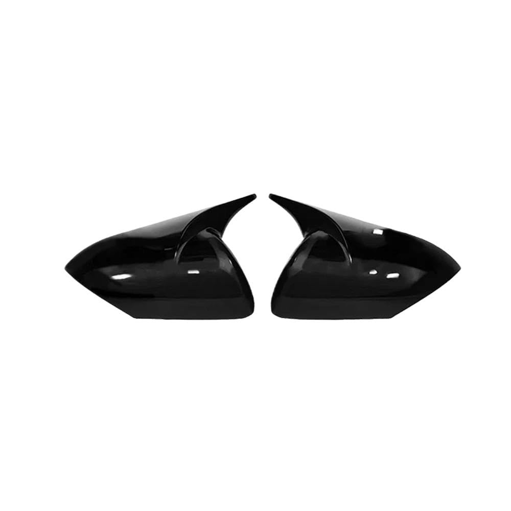 Auto Rückspiegel Kappe Rückspiegel-Abdeckung Flügelkappe Auto-Außentür-Rückansicht Gehäuseverkleidung Kohlefaser-Look Für Mazda 3 2010–2013 6 2009–2011(Type B Gloss Black) von AKOUFALL