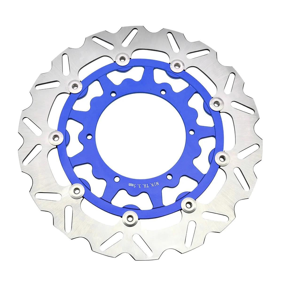 Bremsscheiben CNC Schwimmende Vordere Bremsscheibe Rotor Für WR YZ 125 250 250F 426F 450F YZ250X YZ250FX 1998-2021 Universal Teile 320mm 270mm Scheibenbremse(320mm Blue) von AKOUFALL