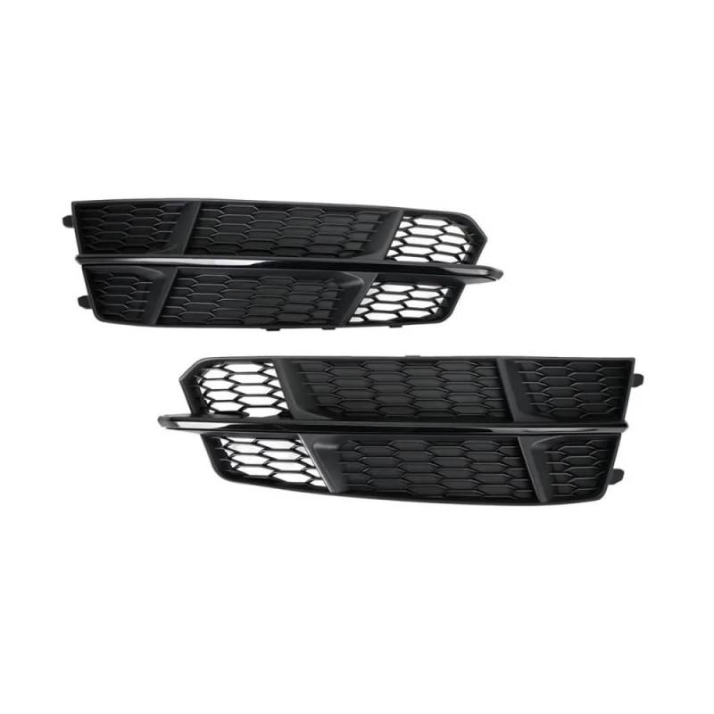 Front gitter Ersatz Für A6 C7 2014 2015 2016 2017 2018 A6L Kühlergrill Frontstoßstange Nebelscheinwerfer Kühlergrillabdeckung 4G0807681AN(With Black) von AKOUFALL