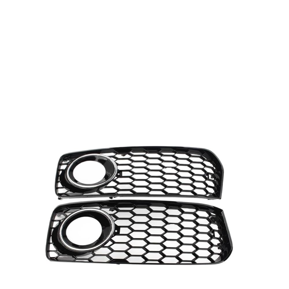 Front gitter Mesh-Grill Für A5 S5 B8 RS5 S-Linie 2008 2009 2010 2011 2012 Auto Frontstoßstange Nebelscheinwerfer Kühlergrillabdeckung(Chrome Black) von AKOUFALL