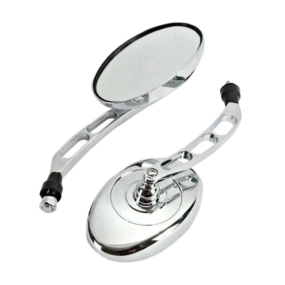 Motorrad Spiegel Für Shadow Für Sabre VT Für VLX VF 600 500 700 750 1100 10mm Chrom Oval Motorrad Rearview Außenspiegel von AKOUFALL