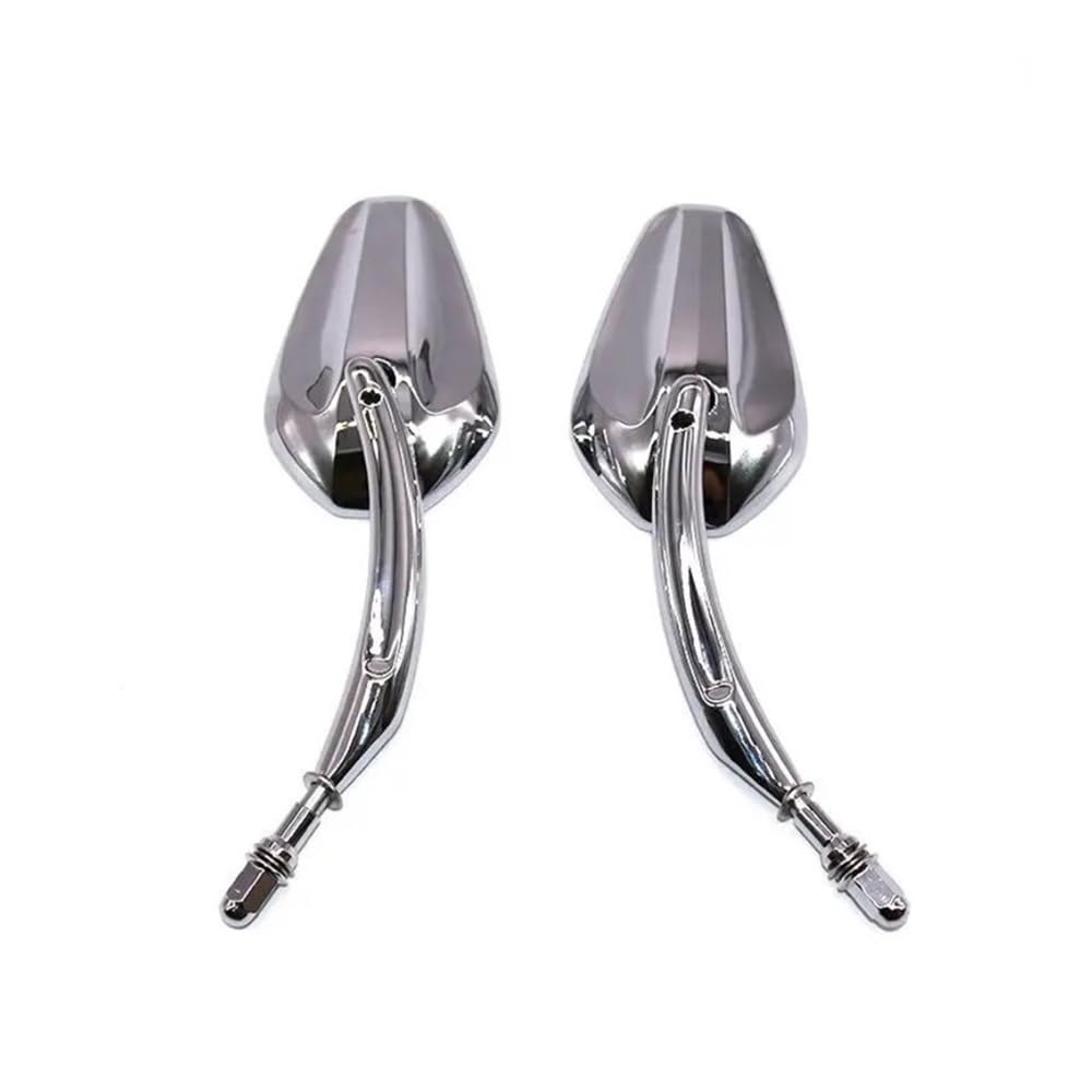 Motorrad Spiegel Für XL883 XL1200 X48 72 Für Road King Für Dyna Rückspiegel Motorrad Zubehör Motorrad Flexible Spiegel(Silver) von AKOUFALL